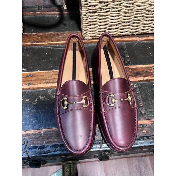 Jay Butler Millbank Bit Loafer Burgundy Full Grain Leather Gold Bit Size 8.5 main image 5
